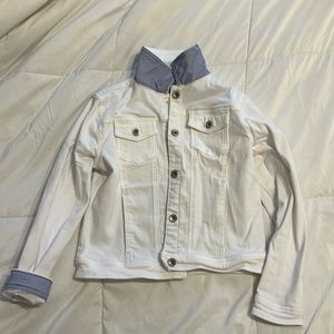 Vineyard vine kids white Jean jacket